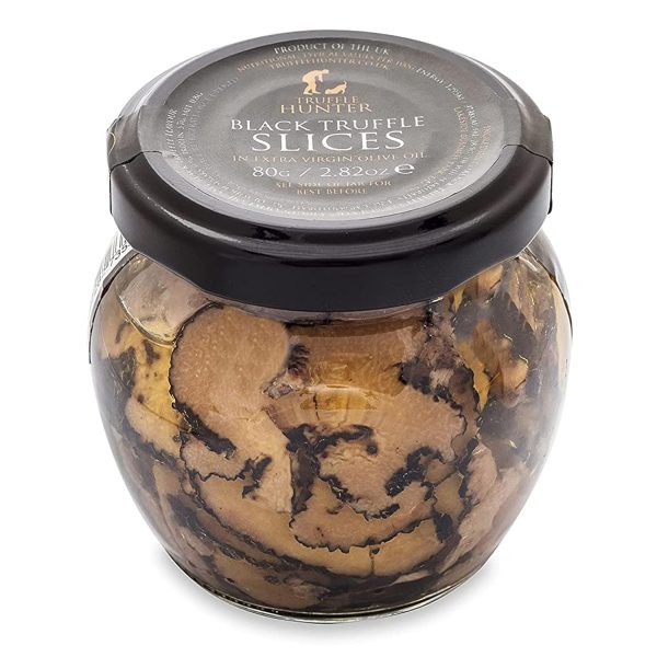 TruffleHunter - Black Truffle Slices - Preserved Truffles in Extra Virgin Olive Oil - 2.82 Oz